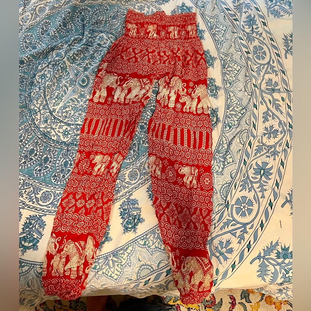 Float Red Elephant Pants